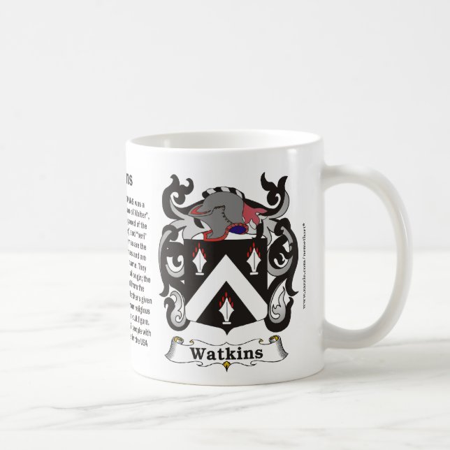 Watkins Family Coat of Arms Mug (Right)