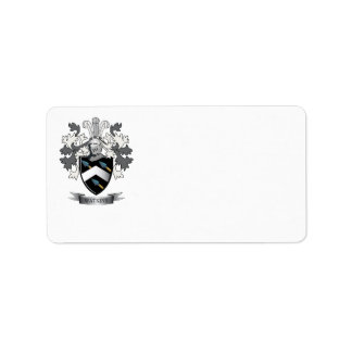 Watkins Family Crest Coat of Arms Label