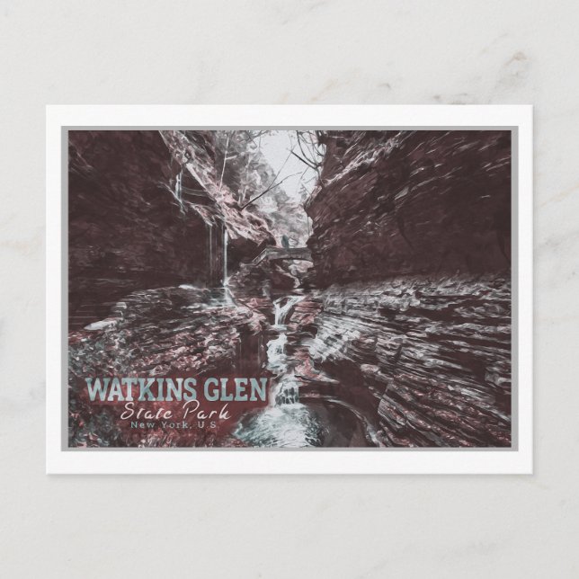 WATKINS GLEN - NEW YORK US POSTCARD (Front)