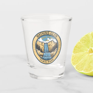 Watkins Glen State Park New York Badge Vintage Shot Glass