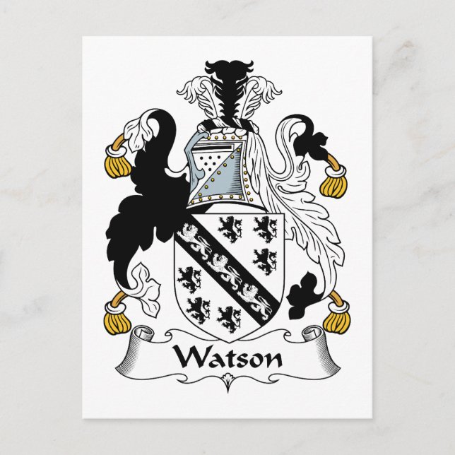Watson Family Crest Postcard (Front)