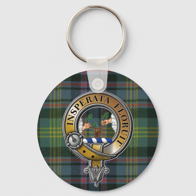 Watson Tartan & Badge Keychain (Front)