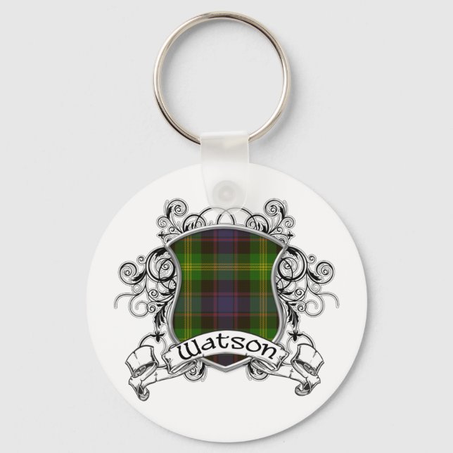 Watson Tartan Shield Keychain (Front)