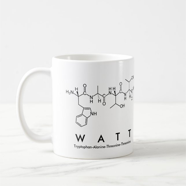 Watt peptide name mug (Left)