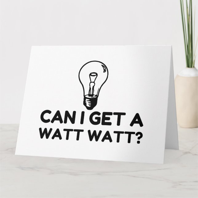 WATT WATT LIHGHT BULB THANK YOU CARD (Front)