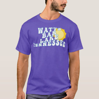 Watts Bar Lake Tennessee Retro Wavy 1970s Text T-Shirt