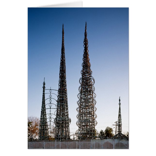 Watts Towers Los Angeles Greeting Card (Front)