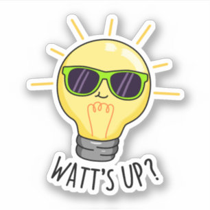 Watts Up Funny Light Bulb Pun 