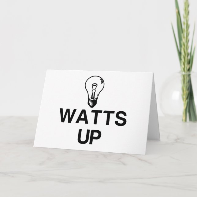 WATTS UP LIGHT BULB - Copy Holiday Card (Front)