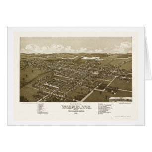 Waupun, WI Panoramic Map - 1885
