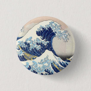 Wave 1 Inch Round Button