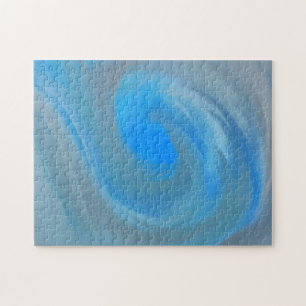 Wave Abstract Brush Strokes Gradient Ombre Jigsaw Puzzle