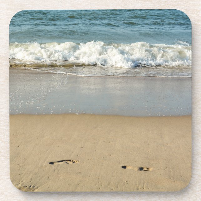 Wave and Footprints  - Coaster (Front)