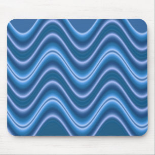 wave blue mouse pad