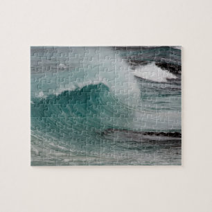Wave Breaker In Tasmania Jigsaw Puzzle