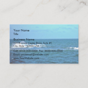 Wave breaking on reef business card