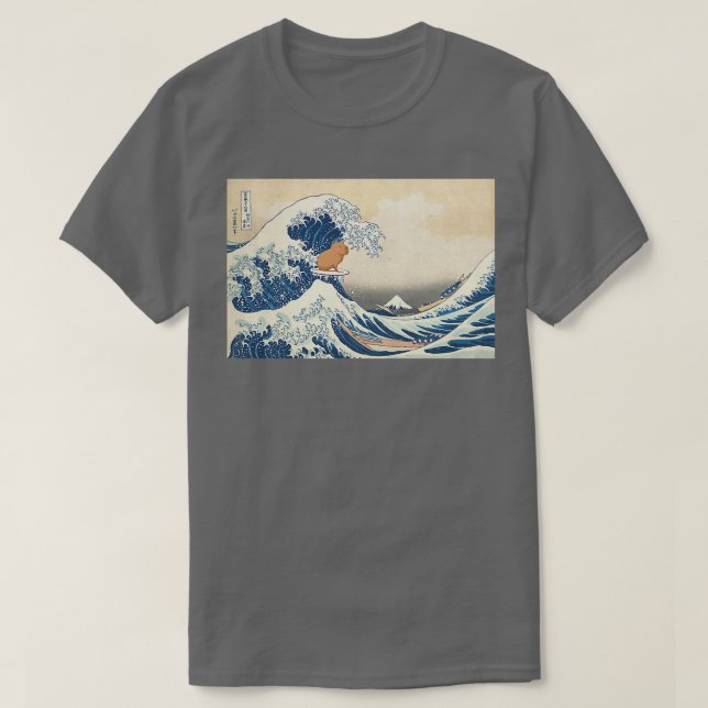 Wave Capybara Surfing Rodent1485 T-Shirt (Design Front)