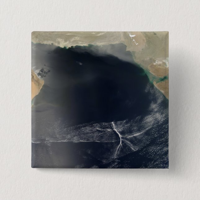 Wave clouds over the Arabian Sea 2 Inch Square Button (Front)