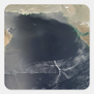 Wave clouds over the Arabian Sea Square Sticker