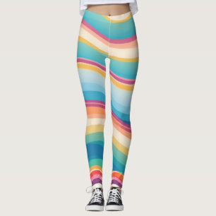 Wave Colourful Custom Personalized Pattern Leggings