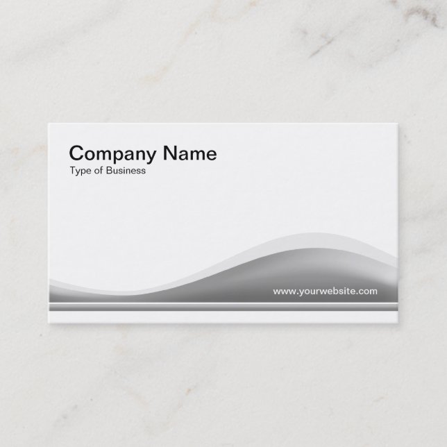 Wave Contour - 40pc Grey Business Card (Front)