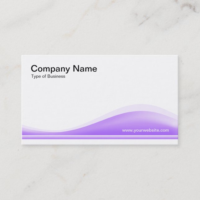 Wave Contour - Easter Purple Business Card (Front)