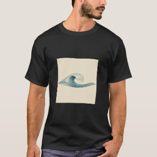 wave cresting its lines smooth and flowing, T-Shirt