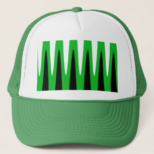 Wave Design Green Trucker Hat