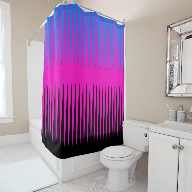 Wave Design Pink Blue and Black (In Situ)