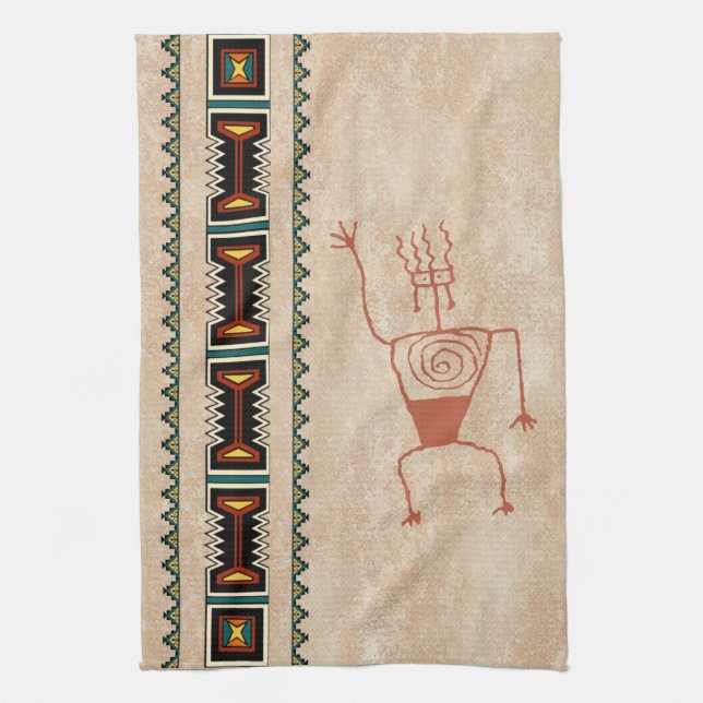 Wave From the Past Kitchen Towel (Vertical)