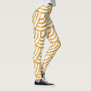 Wave Gold Sun Glitter Boho Popular Collection Leggings