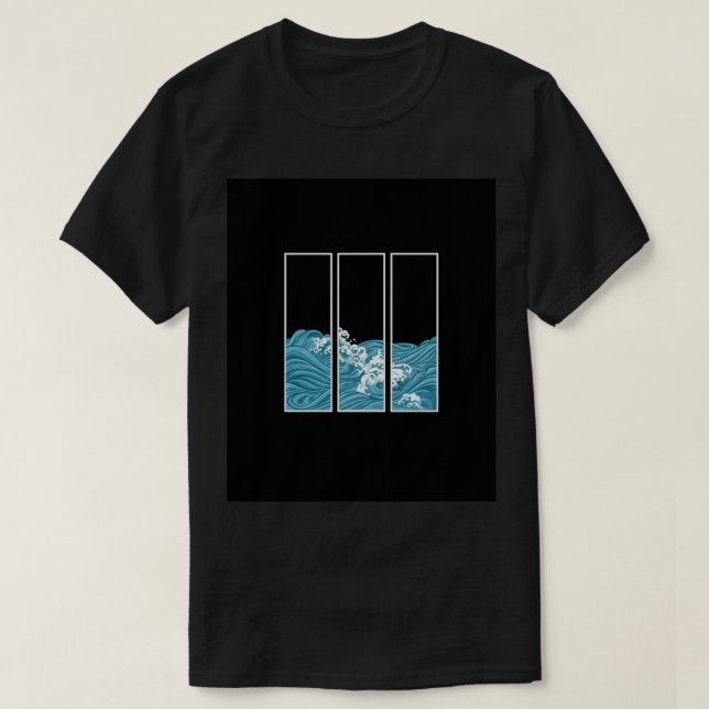 Wave Illustration T-Shirt (Design Front)