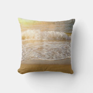 Wave in the sunlight - throw pillow