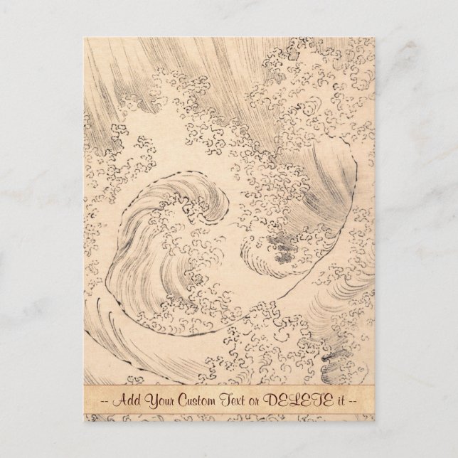 Wave Katsushika Hokusai  vintage waterscape art Postcard (Front)