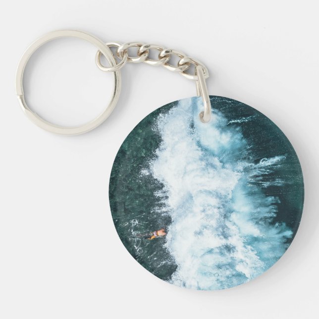 wave line keychain (Front)