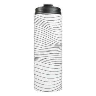 Wave Lines Pattern Abstract Background.art, wave,  Thermal Tumbler