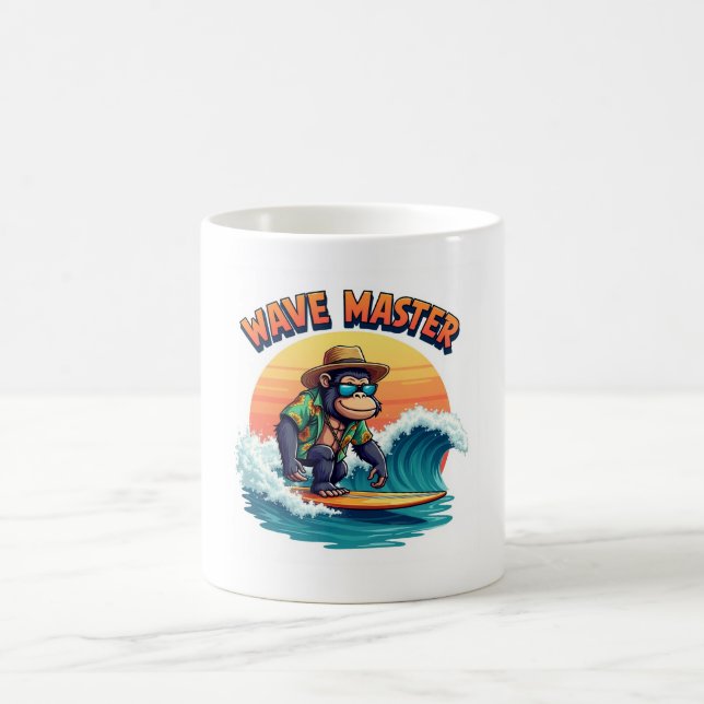 Wave Master 🦍 Funny Gorilla Surf Mug (Center)