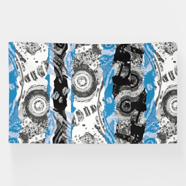 Wave Mechanism – Abstract Vinyl Banner (6' x 10') (Horizontal)