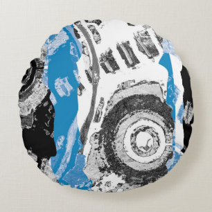 Wave Mechanism – Custom Fleece Blanket (Large, 60" Round Pillow