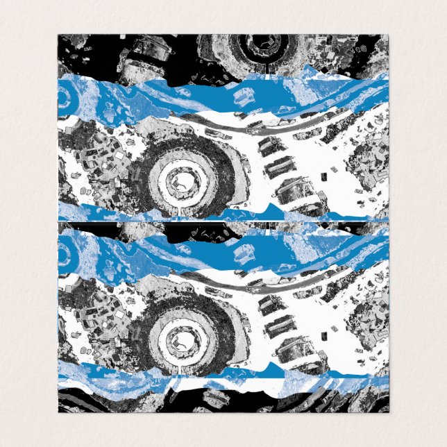 Wave Mechanism Horizontal Tent Fold Business Card (Outside Unfolded)