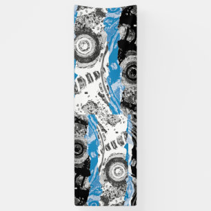 Wave Mechanism Symmetrical  Abstract Vinyl Banner