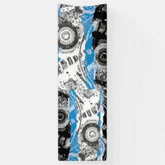 Wave Mechanism Symmetrical Abstract Vinyl Banner