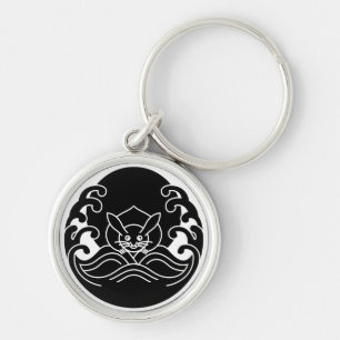 Wave moon rabbit keychain