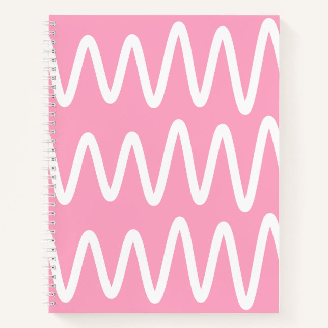 Wave No. 3 - Notebook (Flamingo Pink) (Front)