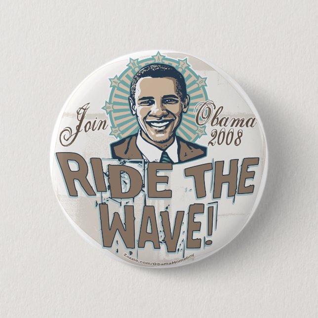 Wave Obama Button  (Front)