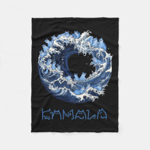Wave Of Blue Cats For Kama  Fleece Blanket