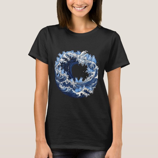 Wave Of Blue Cats For Kamala  T-Shirt (Front)