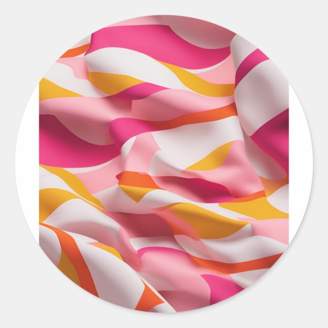 Wave of Bright Classic Round Sticker (Front)