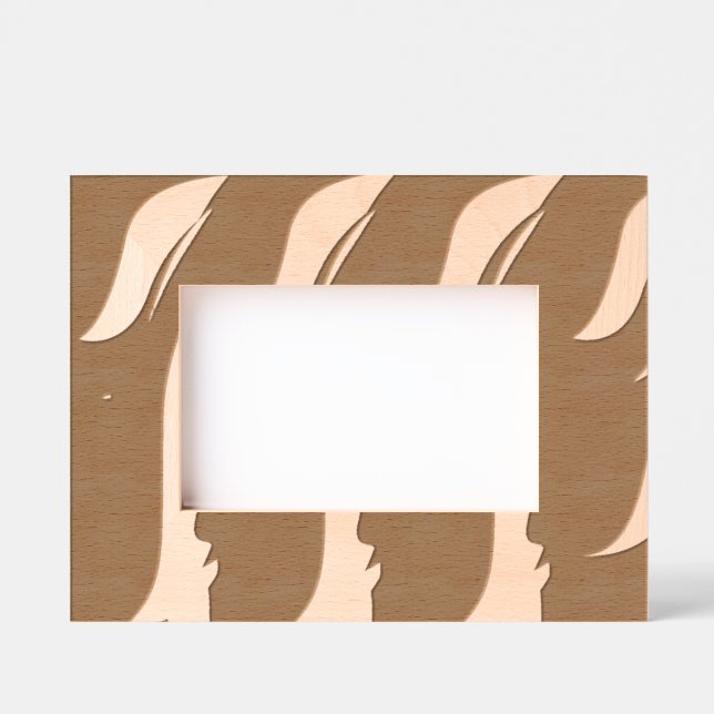 Wave of Brown and Tan Modern Art Etched Frames (Front)