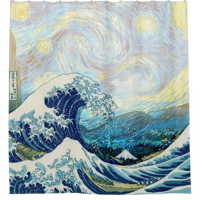 WAVE OF KANAGAWA IN STARRY NIGHT BACKGROUND (Front)